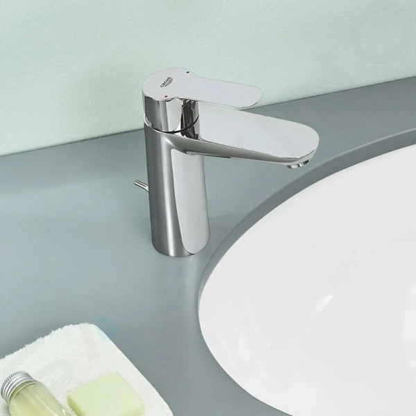 Смеситель для раковины Grohe BauEdge 23758000 (детальная фотография), современные, hi-tech