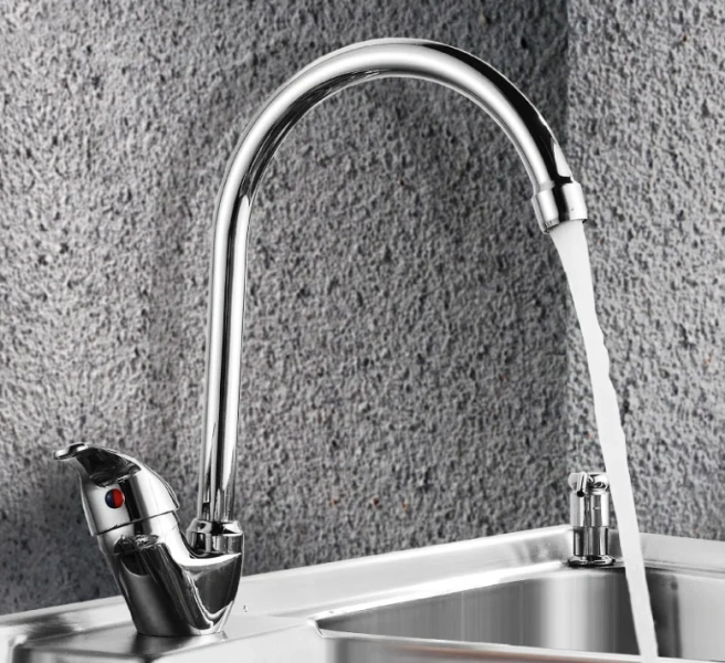 Смеситель для кухни Rossinka A с поворотным изливом A35-23 (детальная фотография), для кухни