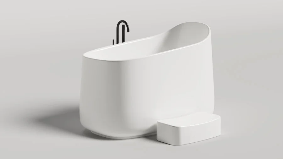 Ступень для ванны Salini Oriente Ofuro Step белая матовая 1905101M (детальная фотография), по запросу index_2