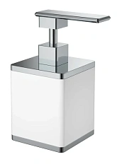 Дозатор для мыла Boheme белый/хром