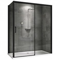 Душевой уголок Abber Komfort 140x90 см профиль черный