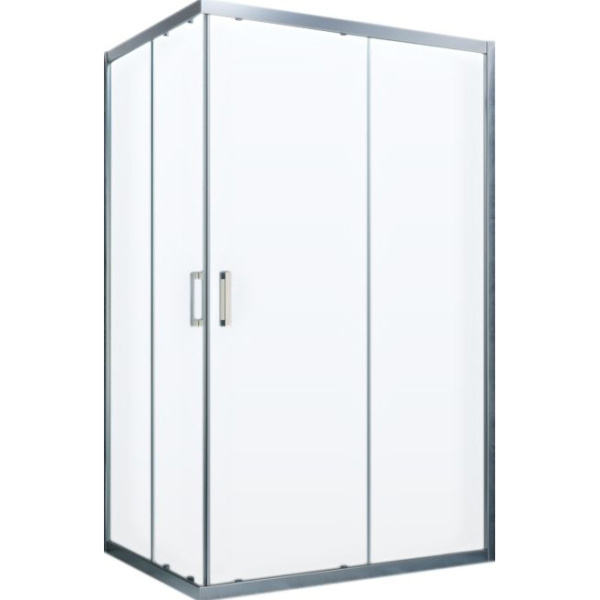 Душевой уголок профиль матовый хром стекло прозрачное Vegas-glass ZA-F NOVO 100*90 07 01 (детальная фотография)