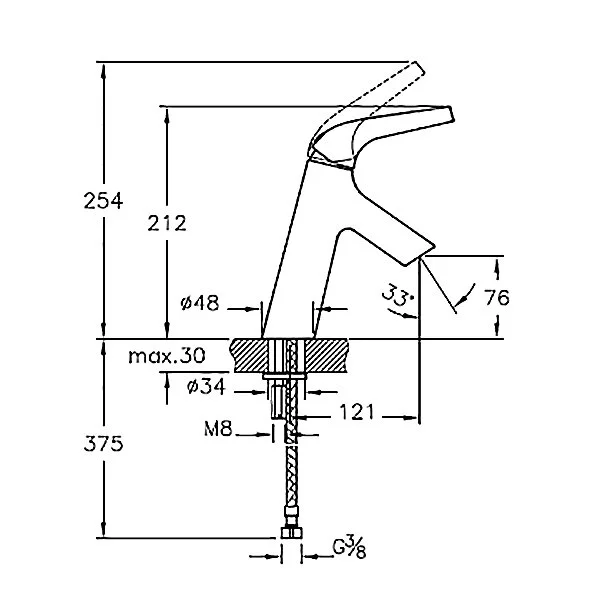 Смеситель для раковины VitrA Nest Trendy A42300EXP (детальная фотография), для раковины