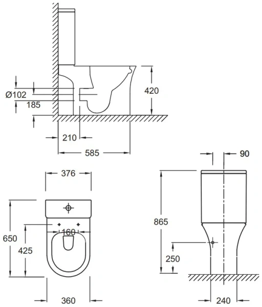 Бачок для унитаза Jacob Delafon Aleo белый ETAL212-0 (детальная фотография) index_2