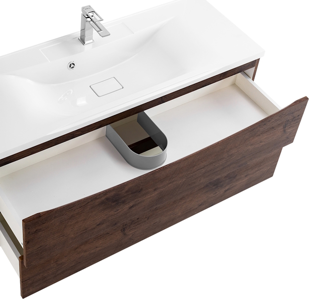 Тумба под раковину подвесная BelBagno Marino 120 см rovere moro MARINO-1200-2C-SO-RW-P (детальная фотография), темно-коричневая