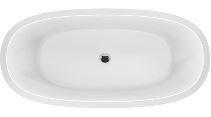 Ванна акриловая Cezares Lux 170x82 см белый матовый CZR-LUX-CENTRAL-170-82-58-MATT (детальная фотография), современныe, hi-tech