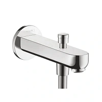 Излив на ванну с переключателем на душ Hansgrohe Metris S, хром