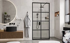 Душевая перегородка WasserKRAFT Glan 120 см алюминиевый профиль