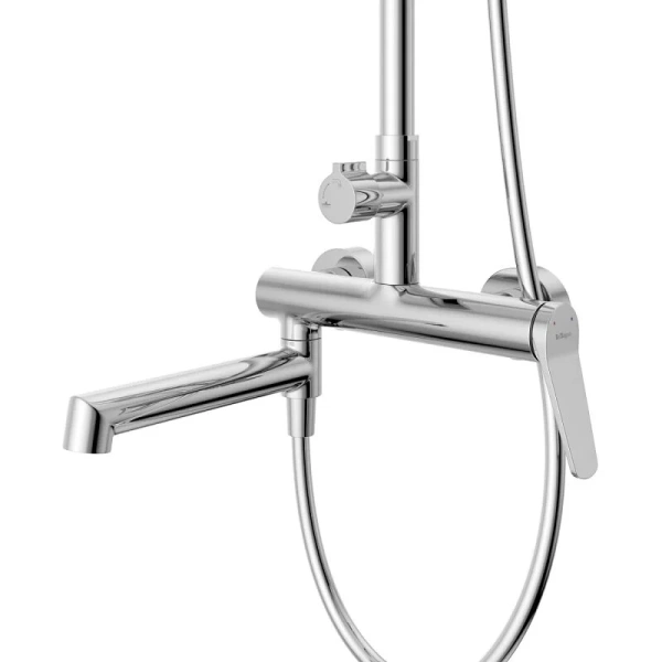 Душевая стойка BelBagno Unique хром UNIQUE-VSCM-CRM (детальная фотография), с изливом