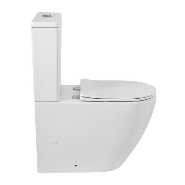 Чаша для унитаза-компакта BelBagno Sfera-R белая BB2141CPR/SC (детальная фотография), безободковые, сиденье с микролифтом , низкие
