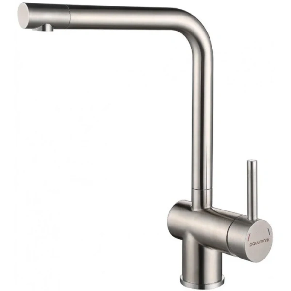 Смеситель для кухни Paulmark Spring Sp212067 нержавеющая сталь (детальная фотография)