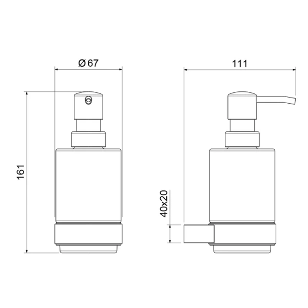 Дозатор для мыла Timo Luiro золото матовое 18539/17 (детальная фотография), современные, hi-tech