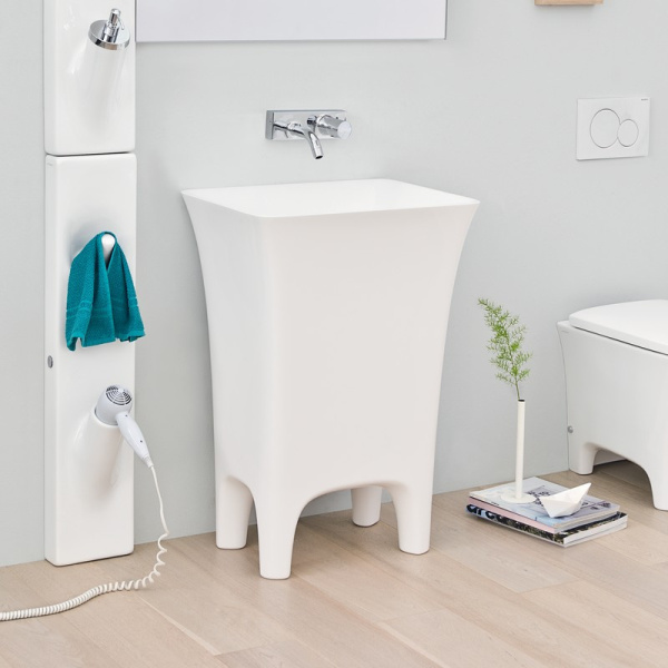 Раковина напольная ArtCeram Cow свободностоящая CWL004 01 00 bi (детальная фотография), 60 см