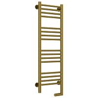 Полотенцесушитель электрический правый, цвет состаренная бронза перемычка прямая Сунержа Богема 2.0 1000х300