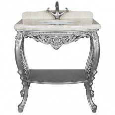 Консоль напольная, цвет поталь серебро, Tessoro Isabella 80