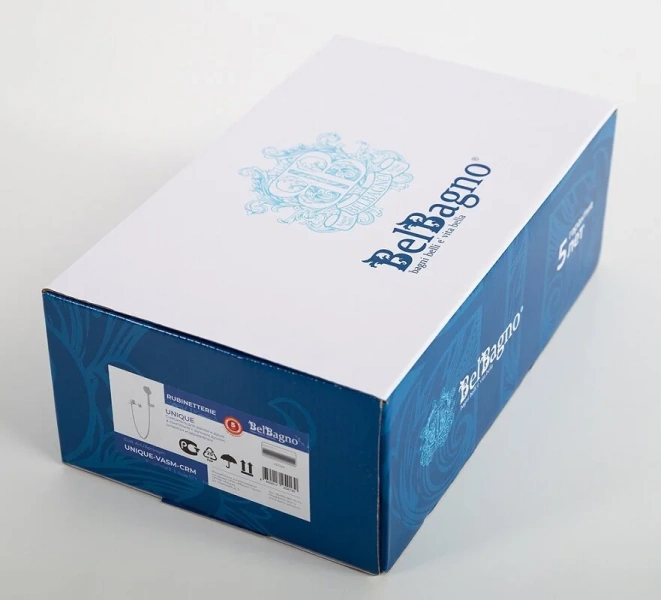 Смеситель для ванны Belbagno Unique хром UNIQUE-VASM-CRM (детальная фотография), настенные