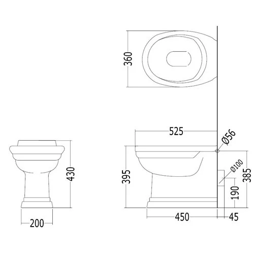 Унитаз напольный Devon&Devon Classica IBWCCLN (детальная фотография), компакт