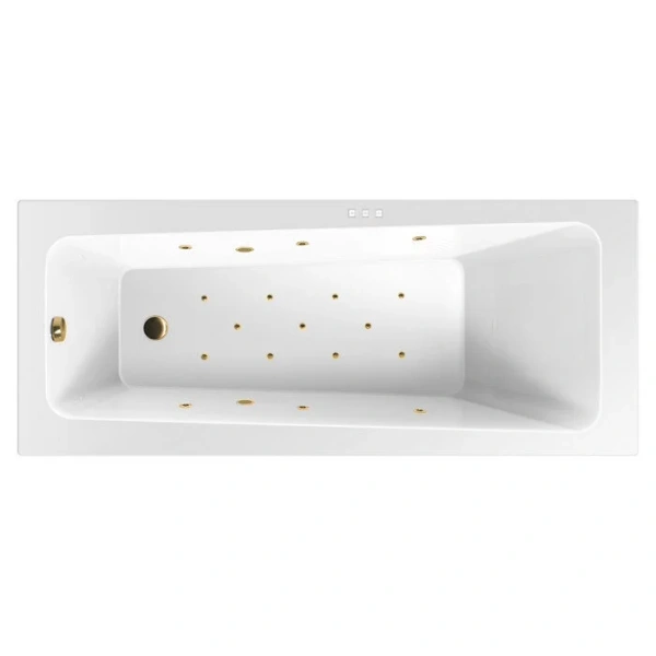 Ванна гидромассажная Excellent Ava Relax 170 x 70 см, белый/золото, WAEX.AVA17.RELAX.GL (детальная фотография)