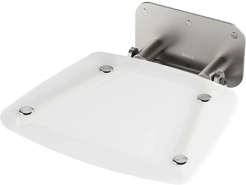 Сиденье для душа Ravak OVO белое/нержавеющая сталь - фото 3