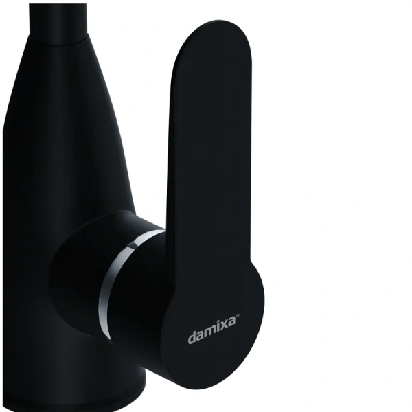 Полимерный смеситель для кухни Damixa Neptune DX408000300, черный матовый (детальная фотография), черные