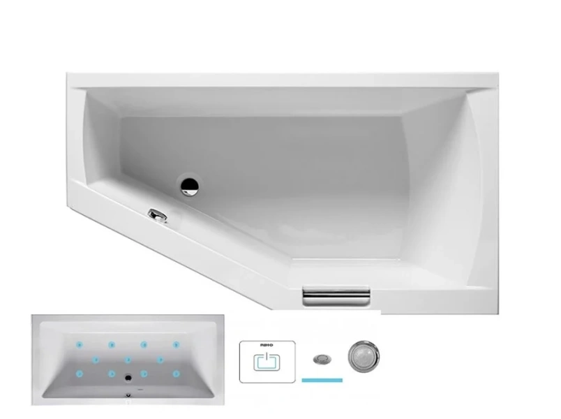Ванна гидромассажная Riho Geta 160 x 90 см, AIR, левая/правая BA8600500000000_AIR (детальная фотография)