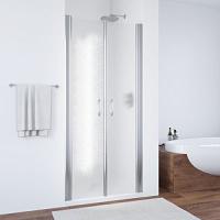 Душевая дверь профиль глянцевый хром стекло шиншилла Vegas-glass