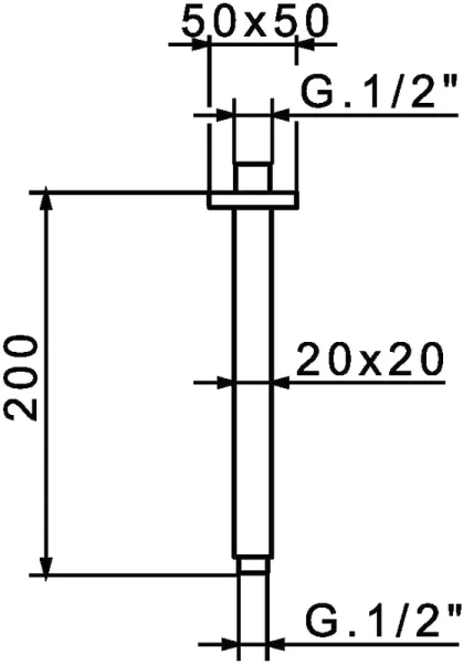 Кронштейн для верхнего душа Migliore Quadro хром 19920 (детальная фотография) index_1