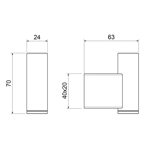 Крючок для ванной Timo Luiro черный 18511/03 (детальная фотография), современные, hi-tech