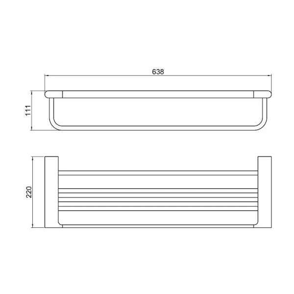 Полочка для ванной Timo Luiro с полотенцедержателем, золото матовое 18458/17 (детальная фотография), современные, hi-tech