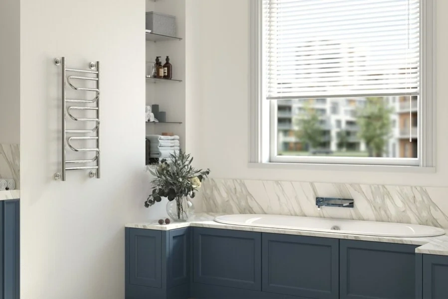 Полотенцесушитель водяной Сунержа Элегия+ 40х80 см без покрытия 00-0205-8040 (детальная фотография), хром