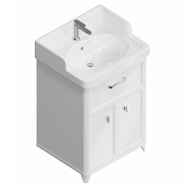 Тумба под раковину напольная Kerama Marazzi Pompei 60 см белая PO.M.60.1\WHT (детальная фотография), напольная, пристенная