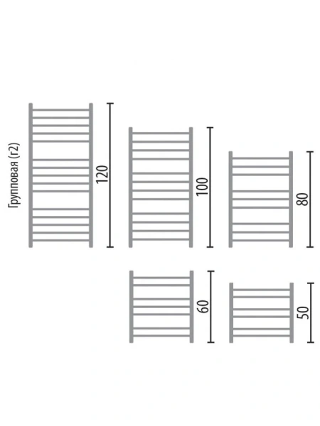 Полотенцесушитель водяной Ника Classic 60x60 см хром ЛП Г2 ВП 60/60 (детальная фотография), хром