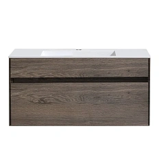 Тумба под раковину подвесная Vincea Chiara 100 см тёмный дуб
