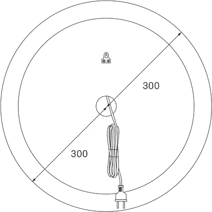 Зеркало с подсветкой IDDIS Esper 60 см круглое ESP600Ri98 (детальная фотография), 60 см