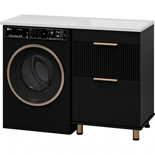 Тумба под раковину напольная Brevita Enfida 60 см черная - фото 1