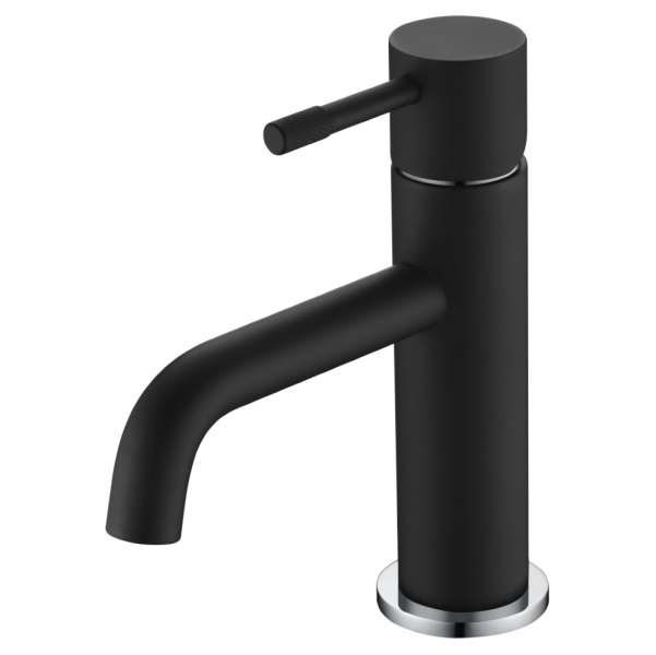 Смеситель для раковины Boheme Uno черный/хром 461-BCR (детальная фотография)