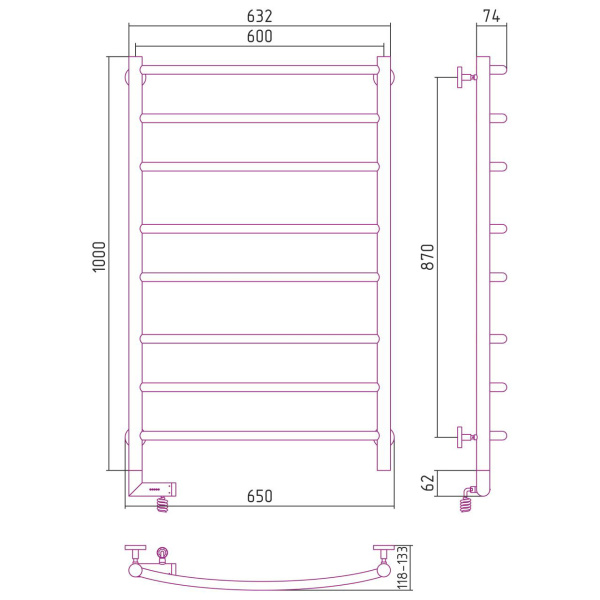 Схема (детальная фотография), лесенка, вертикальные
