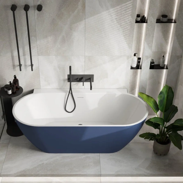 Ванна акриловая Corpa Nera Salieri CN130120, 170 х 80 см, синий матовый (детальная фотография), другие