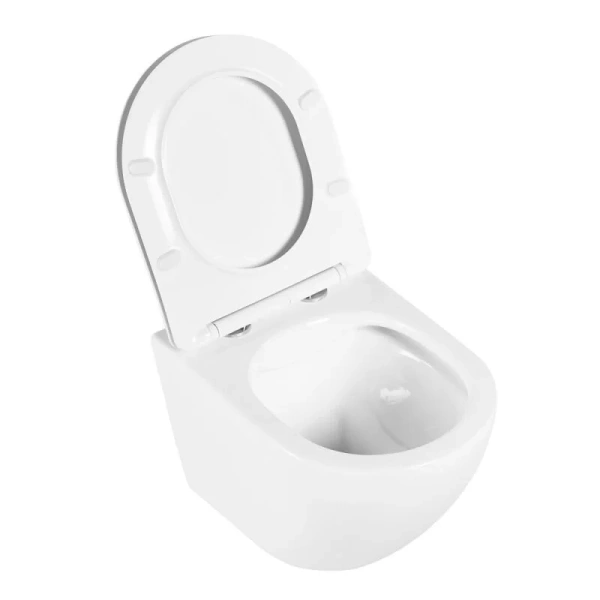 Унитаз подвесной BelBagno Uno с сиденьем BB3105CHR/SC (детальная фотография), без бачка, со скрытым бачком