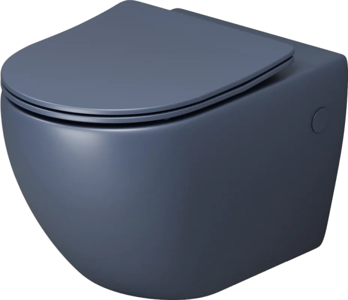 Унитаз подвесной Grossman Color синий матовый GR-4411BLMS (детальная фотография)