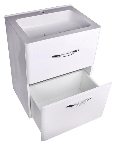 Тумба с раковиной напольная Style Line Каре СС-00002265 60 см с ящиками (детальная фотография), моноблок