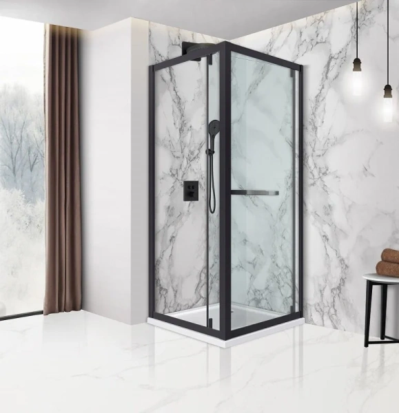 Душевой уголок Vincea Stile 90х90 см правый VSS-2ST9090CLB-R (детальная фотография)