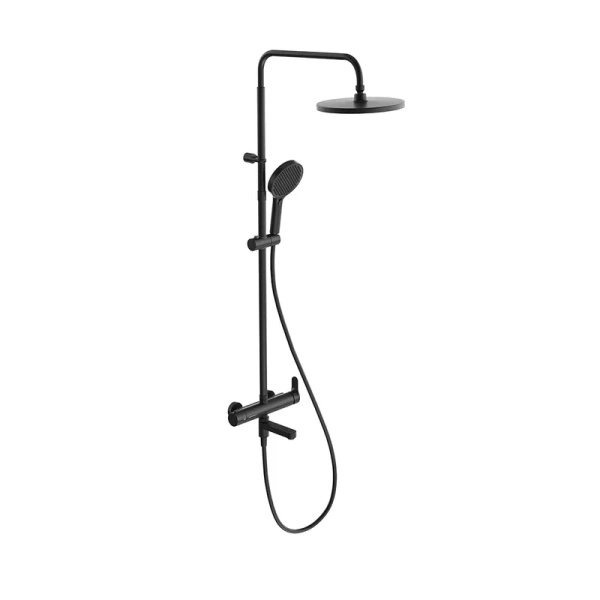 Душевая стойка Kerama Marazzi Fonte черная матовая FO.202.KM.BLK.M (детальная фотография)