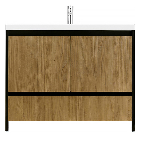 Тумба под раковину напольная Velvex Klaufs 99 см черная/шатане tnKLA.100.2D.1Y-617.217 (детальная фотография)