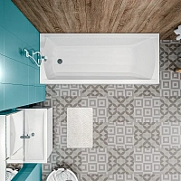 Ванна акриловая 1MarKa Modern 01мод16570кс1+, 165 x 70 см, цвет белый