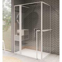 Душевой уголок белый Riho Grid GD203 110x80 см