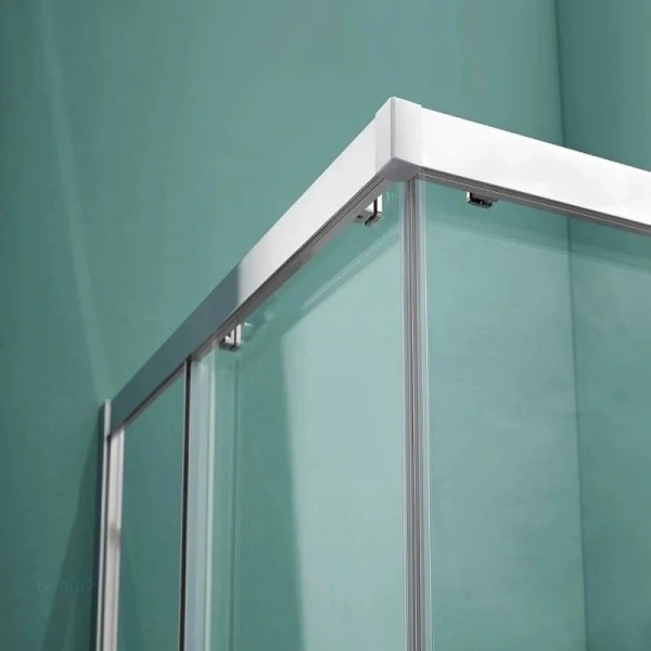 Душевой уголок Акватек 80x80 см профиль хром AQ ARI KV 08020CH (детальная фотография), прозрачные