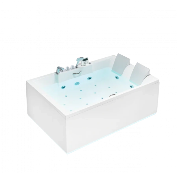 Ванна акриловая гидромассажная SSWW AU818R, 180 x 120 см, с подсветкой, белая (детальная фотография)