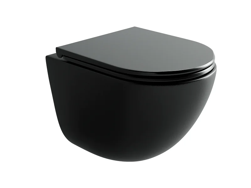 Унитаз подвесной Ceramica Nova Vogue черный матовый CN4008TMB (детальная фотография)