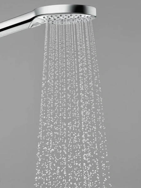 Душевая стойка Hansgrohe Raindance Select S полированное золото 27633990 (детальная фотография), с тропическим душем